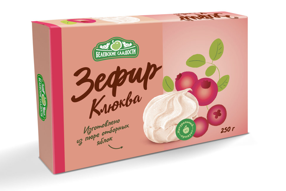  Зефир белевский "Клюква" 250г в Лесной
