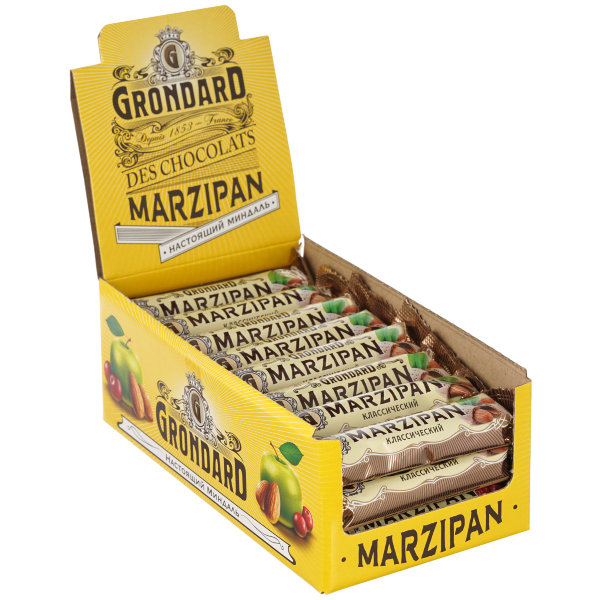 №1 TM Grondard     (9389) Батончики глазированные Марципановые Классика, (24шт по 50г)      в Лесной