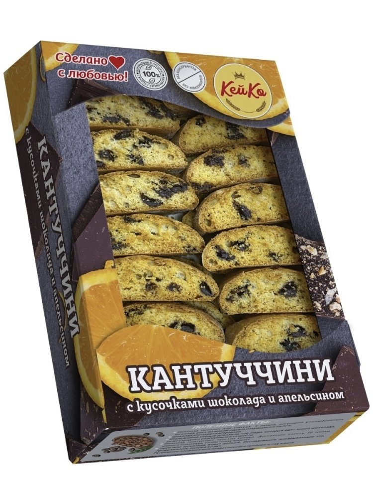  Кей Ко Кантуччини с кусочками шоколада и апельсином, 200г   в Лесной