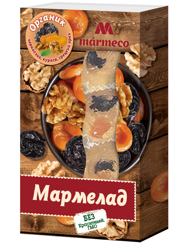№2 Мармелад "Органик"  Курага, Чернослив, грецкий орех, 180г  в Лесной